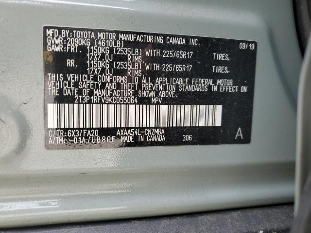 Photo 12 VIN: 2T3P1RFV9KC055064 - TOYOTA RAV4 XLE 