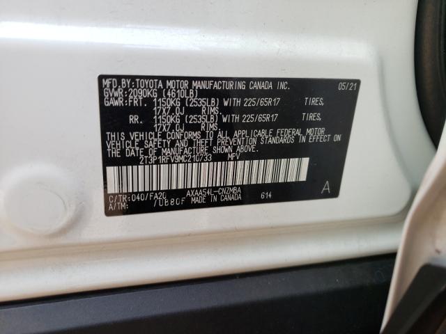 Photo 9 VIN: 2T3P1RFV9MC210733 - TOYOTA RAV4 XLE 