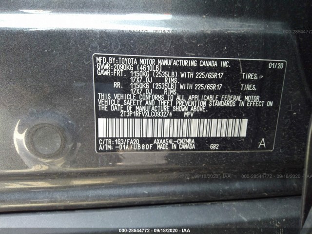 Photo 8 VIN: 2T3P1RFVXLC093274 - TOYOTA RAV4 