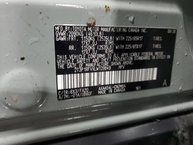 Photo 12 VIN: 2T3P1RFVXLW129849 - TOYOTA RAV4 XLE 