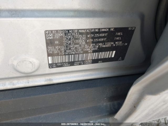 Photo 8 VIN: 2T3P1RFVXMW148290 - TOYOTA RAV4 