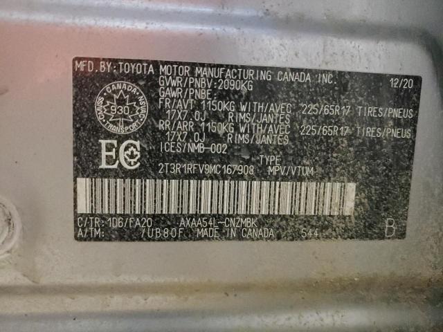 Photo 13 VIN: 2T3R1RFV9MC167908 - TOYOTA RAV4 XLE 