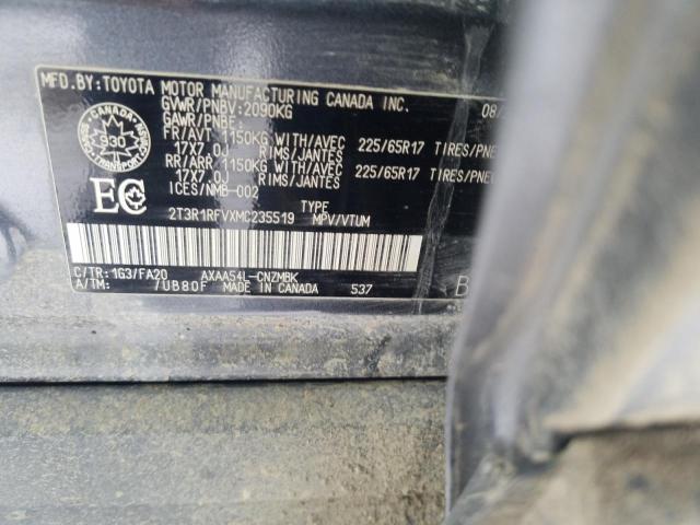 Photo 12 VIN: 2T3R1RFVXMC235519 - TOYOTA RAV4 XLE 