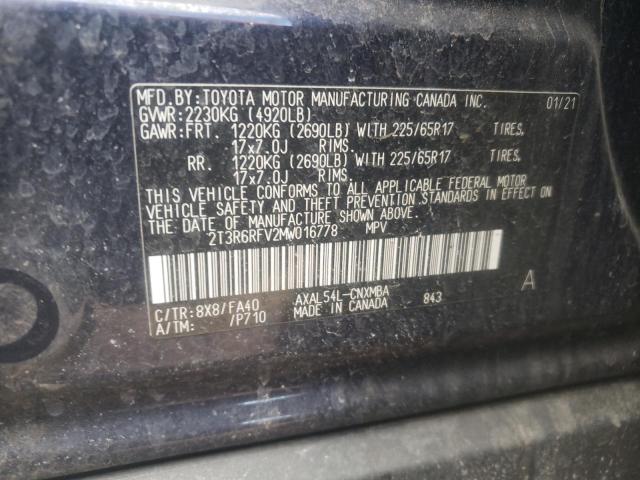 Photo 12 VIN: 2T3R6RFV2MW016778 - TOYOTA RAV4 XLE 