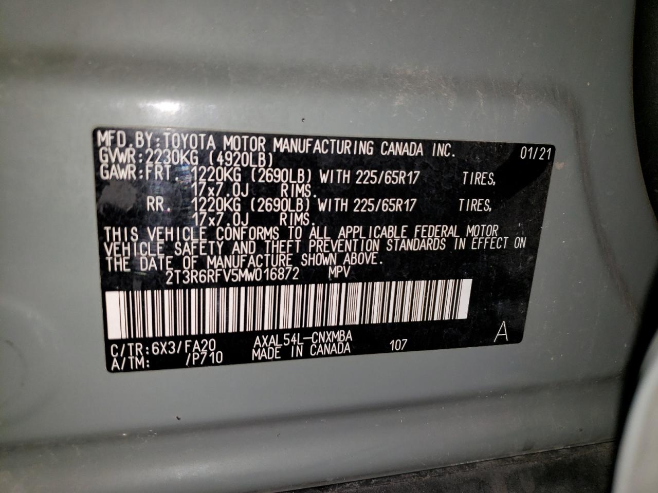 Photo 13 VIN: 2T3R6RFV5MW016872 - TOYOTA RAV 4 