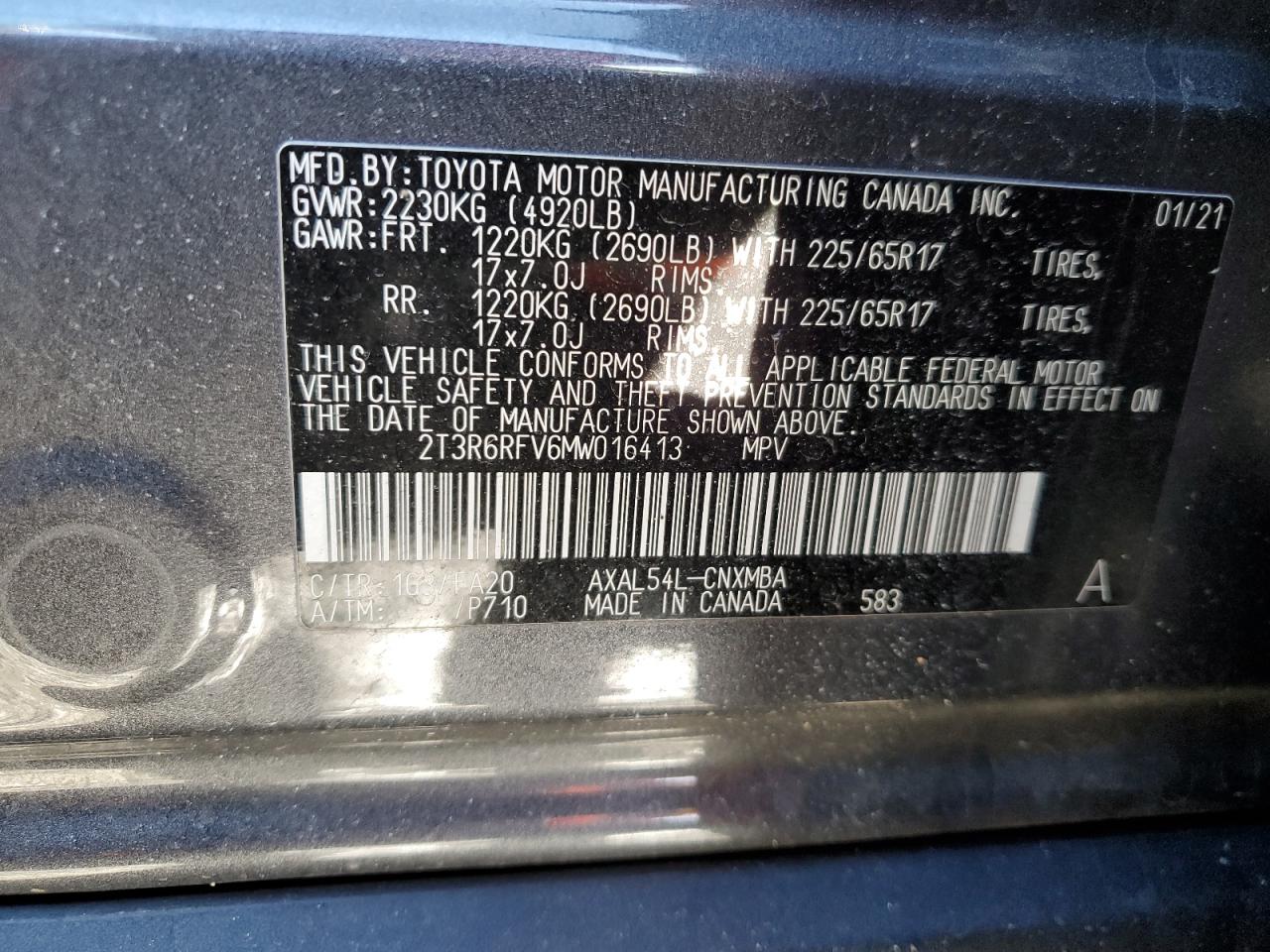 Photo 12 VIN: 2T3R6RFV6MW016413 - TOYOTA RAV 4 