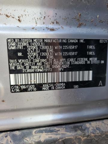 Photo 13 VIN: 2T3R6RFV9MW019113 - TOYOTA RAV4 XLE 