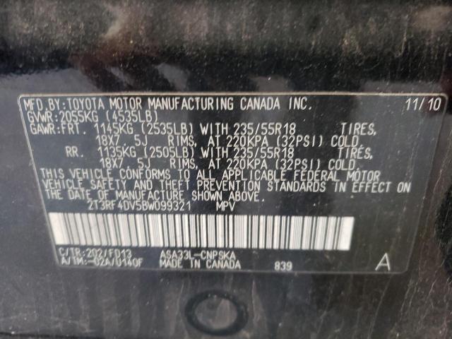 Photo 9 VIN: 2T3RF4DV5BW099321 - TOYOTA RAV4 SPORT 