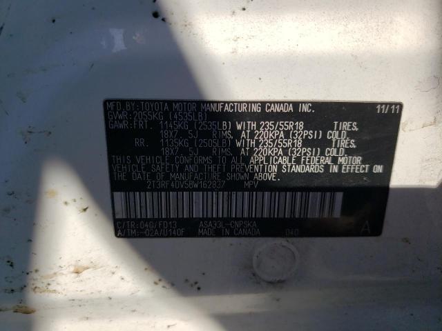 Photo 9 VIN: 2T3RF4DV5BW162837 - TOYOTA RAV4 SPORT 