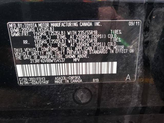 Photo 12 VIN: 2T3RF4DV8BW154537 - TOYOTA RAV4 SPORT 