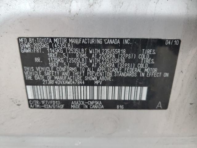 Photo 12 VIN: 2T3RF4DVXAW047844 - TOYOTA RAV4 