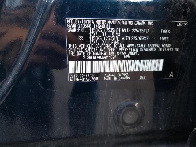 Photo 12 VIN: 2T3RFREV0JW811597 - TOYOTA RAV4 