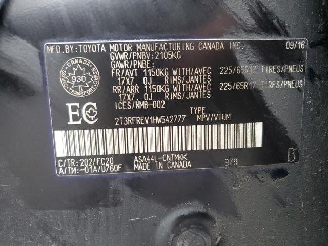 Photo 12 VIN: 2T3RFREV1HW542777 - TOYOTA RAV4 XLE 