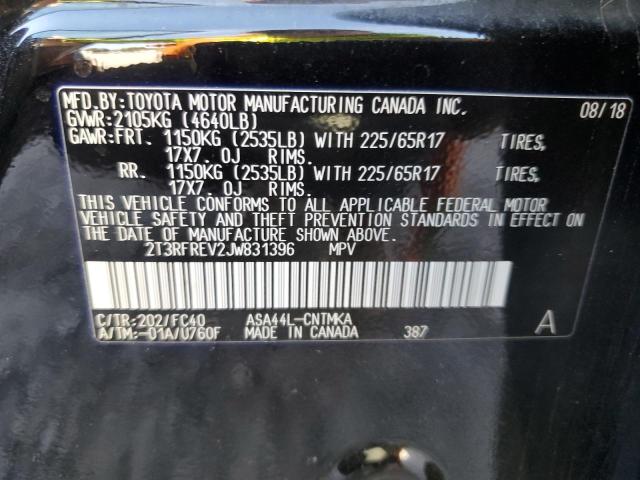 Photo 12 VIN: 2T3RFREV2JW831396 - TOYOTA RAV4 ADVEN 