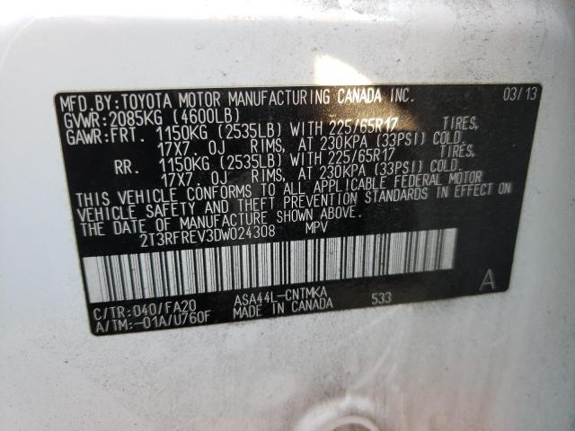 Photo 12 VIN: 2T3RFREV3DW024308 - TOYOTA RAV4 XLE 