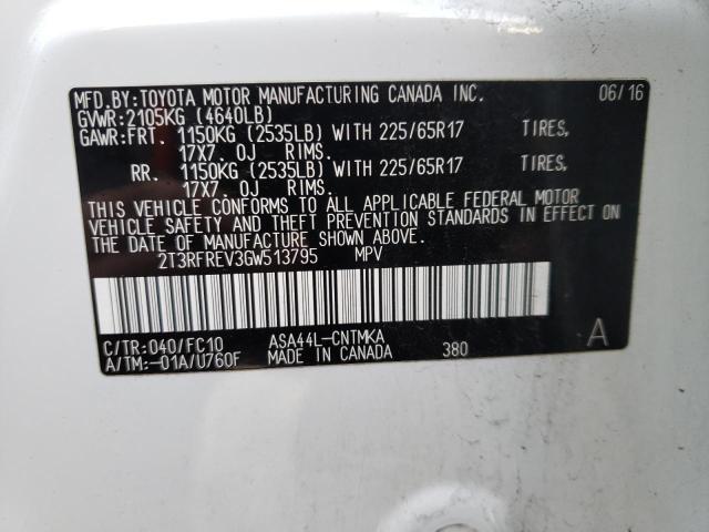 Photo 9 VIN: 2T3RFREV3GW513795 - TOYOTA RAV4 XLE 