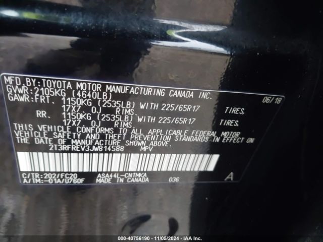 Photo 8 VIN: 2T3RFREV3JW814588 - TOYOTA RAV4 