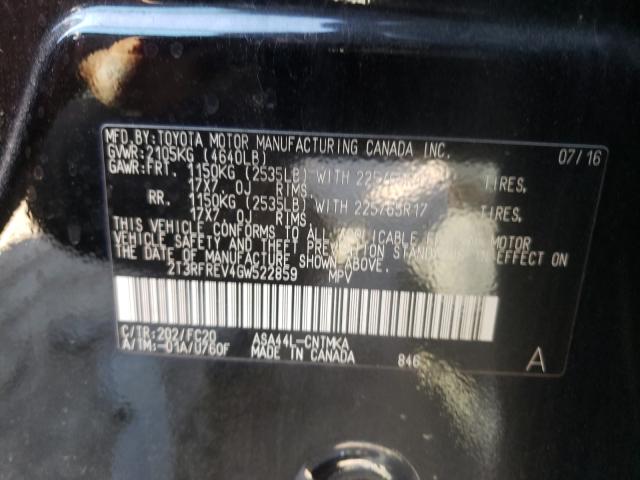 Photo 9 VIN: 2T3RFREV4GW522859 - TOYOTA RAV4 XLE 