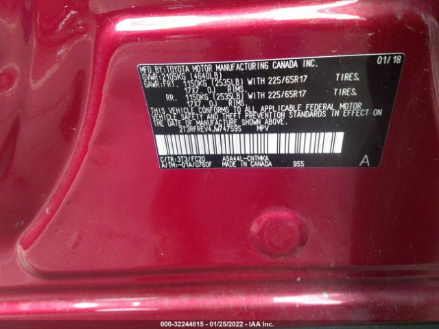 Photo 8 VIN: 2T3RFREV4JW747595 - TOYOTA RAV4 