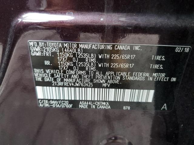 Photo 9 VIN: 2T3RFREV4JW763425 - TOYOTA RAV4 ADVEN 