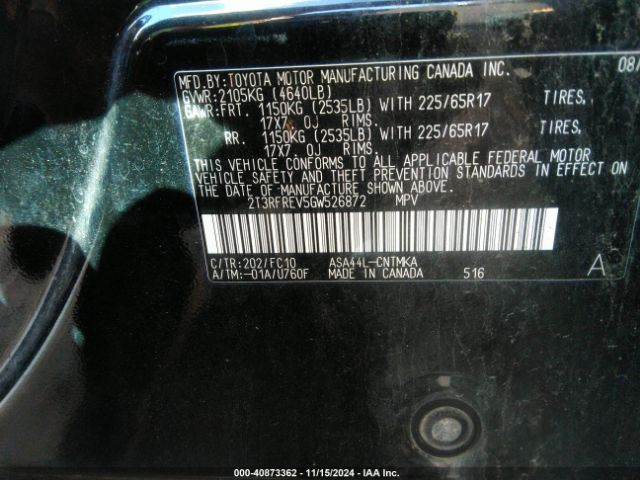 Photo 8 VIN: 2T3RFREV5GW526872 - TOYOTA RAV4 