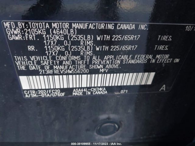 Photo 8 VIN: 2T3RFREV5HW556200 - TOYOTA RAV4 