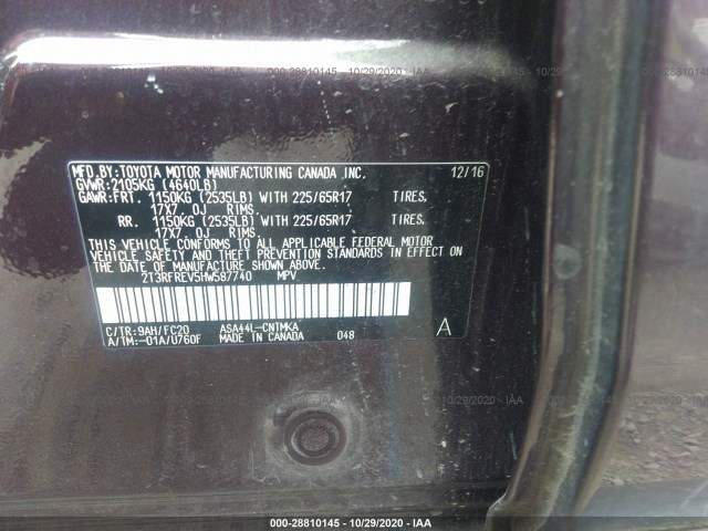 Photo 8 VIN: 2T3RFREV5HW587740 - TOYOTA RAV4 