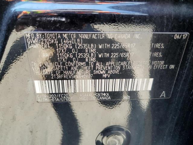 Photo 12 VIN: 2T3RFREV5HW640887 - TOYOTA RAV4 XLE 