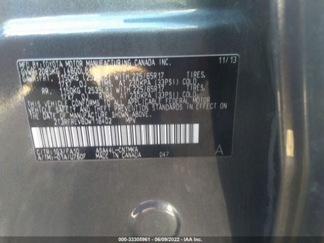 Photo 8 VIN: 2T3RFREV6DW116402 - TOYOTA RAV4 