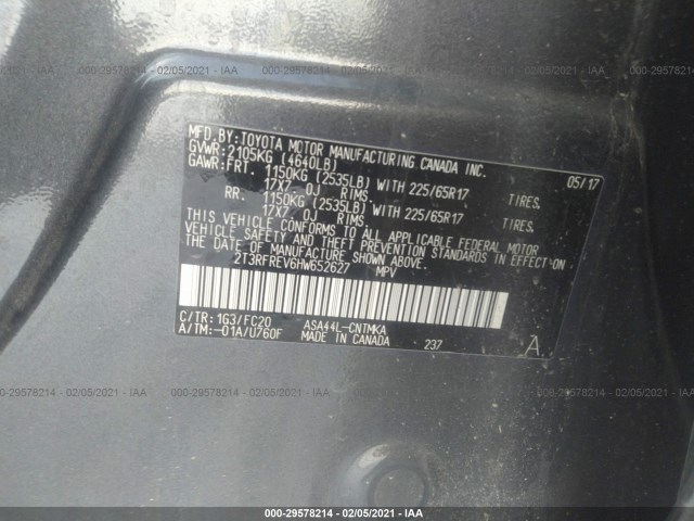 Photo 8 VIN: 2T3RFREV6HW652627 - TOYOTA RAV4 