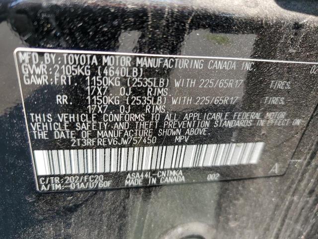 Photo 12 VIN: 2T3RFREV6JW757450 - TOYOTA RAV4 ADVEN 