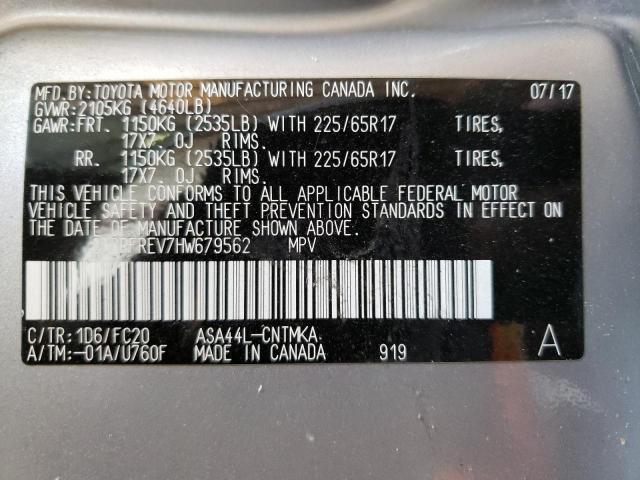 Photo 9 VIN: 2T3RFREV7HW679562 - TOYOTA RAV4 XLE 