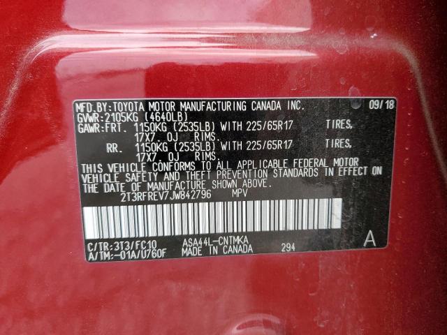 Photo 12 VIN: 2T3RFREV7JW842796 - TOYOTA RAV4 ADVEN 