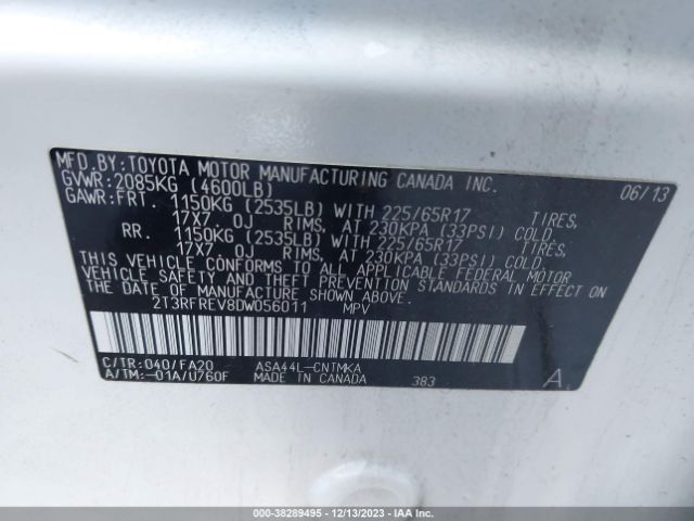 Photo 8 VIN: 2T3RFREV8DW056011 - TOYOTA RAV4 