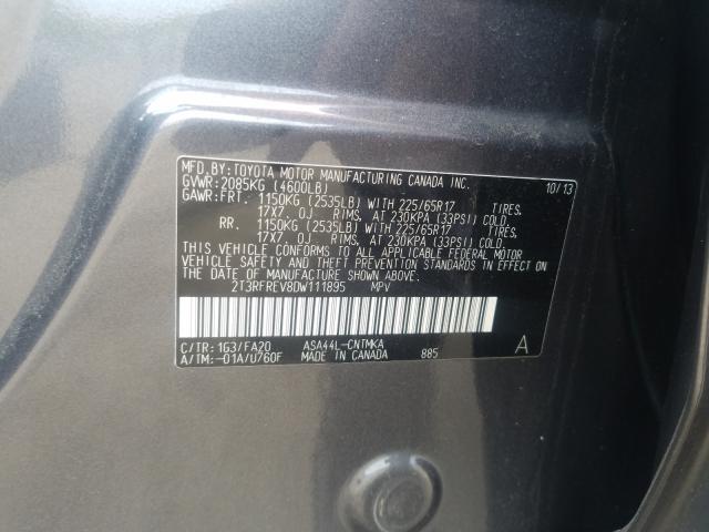 Photo 9 VIN: 2T3RFREV8DW111895 - TOYOTA RAV4 XLE 