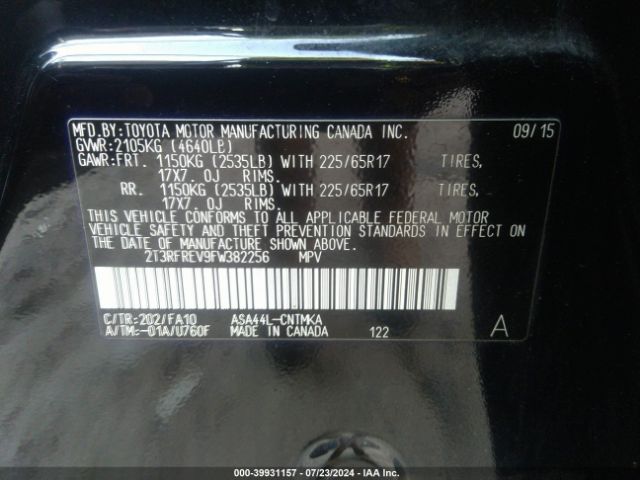 Photo 8 VIN: 2T3RFREV9FW382256 - TOYOTA RAV4 