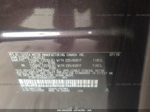 Photo 8 VIN: 2T3RFREV9GW522047 - TOYOTA RAV4 