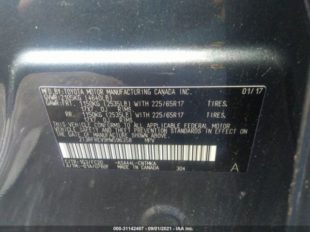 Photo 8 VIN: 2T3RFREV9HW596358 - TOYOTA RAV4 