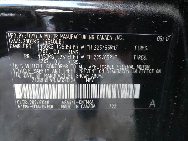 Photo 9 VIN: 2T3RFREV9JW698734 - TOYOTA RAV4 