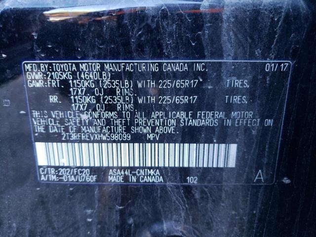 Photo 9 VIN: 2T3RFREVXHW598099 - TOYOTA RAV4 XLE 