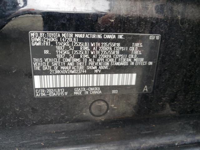 Photo 11 VIN: 2T3RK4DV2AW023744 - TOYOTA RAV4 