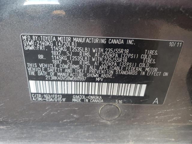 Photo 12 VIN: 2T3RK4DV5BW060997 - TOYOTA RAV4 