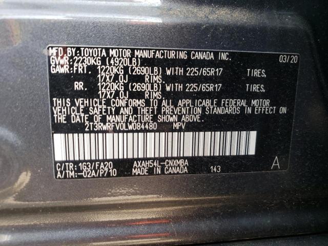 Photo 12 VIN: 2T3RWRFV0LW084480 - TOYOTA RAV4 XLE 