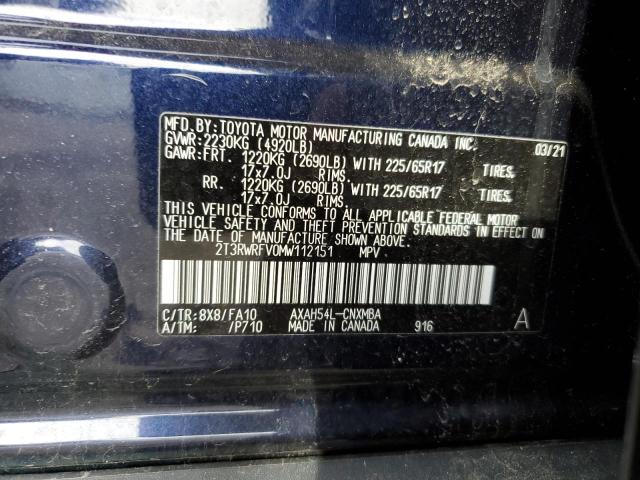 Photo 12 VIN: 2T3RWRFV0MW112151 - TOYOTA RAV4 XLE 