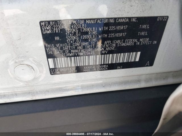 Photo 8 VIN: 2T3RWRFV1NW129445 - TOYOTA RAV4 