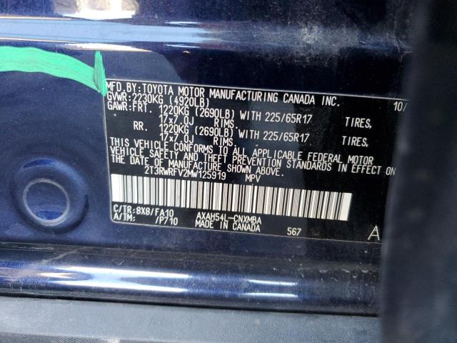 Photo 12 VIN: 2T3RWRFV2MW125919 - TOYOTA RAV4 XLE 