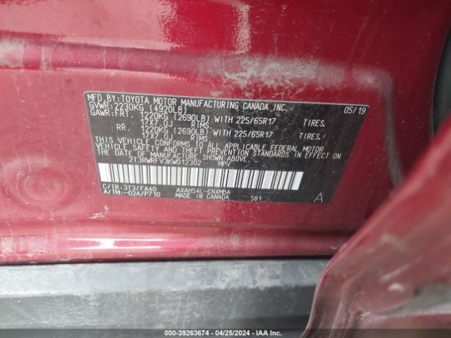 Photo 8 VIN: 2T3RWRFV3KW012302 - TOYOTA RAV4 