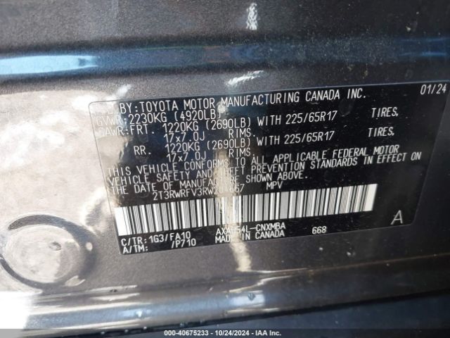 Photo 8 VIN: 2T3RWRFV3RW204667 - TOYOTA RAV4 