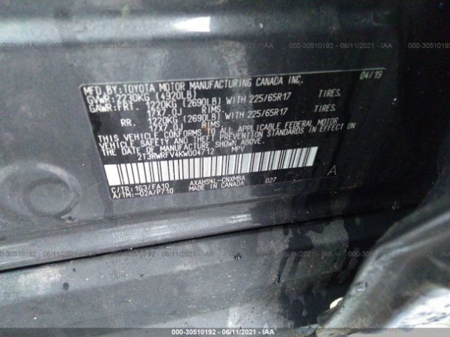 Photo 8 VIN: 2T3RWRFV4KW004712 - TOYOTA RAV4 