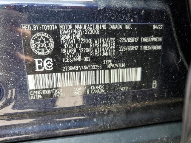 Photo 12 VIN: 2T3RWRFV4NW139256 - TOYOTA RAV4 XLE 